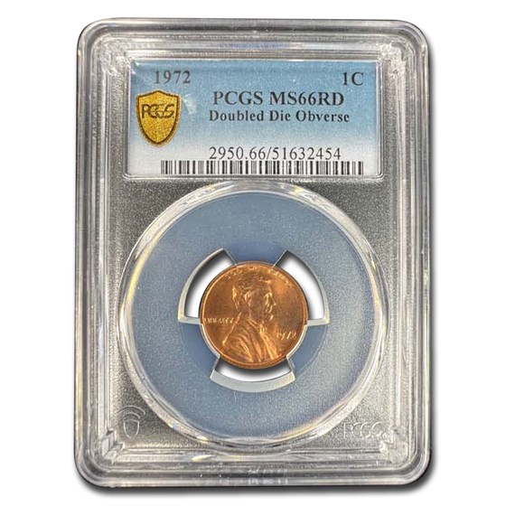 1972 Lincoln Cent Double Die Obverse MS-66 PCGS (Red) 1972 Lincoln Cent Double Die Obverse MS-66 PCGS (Red)